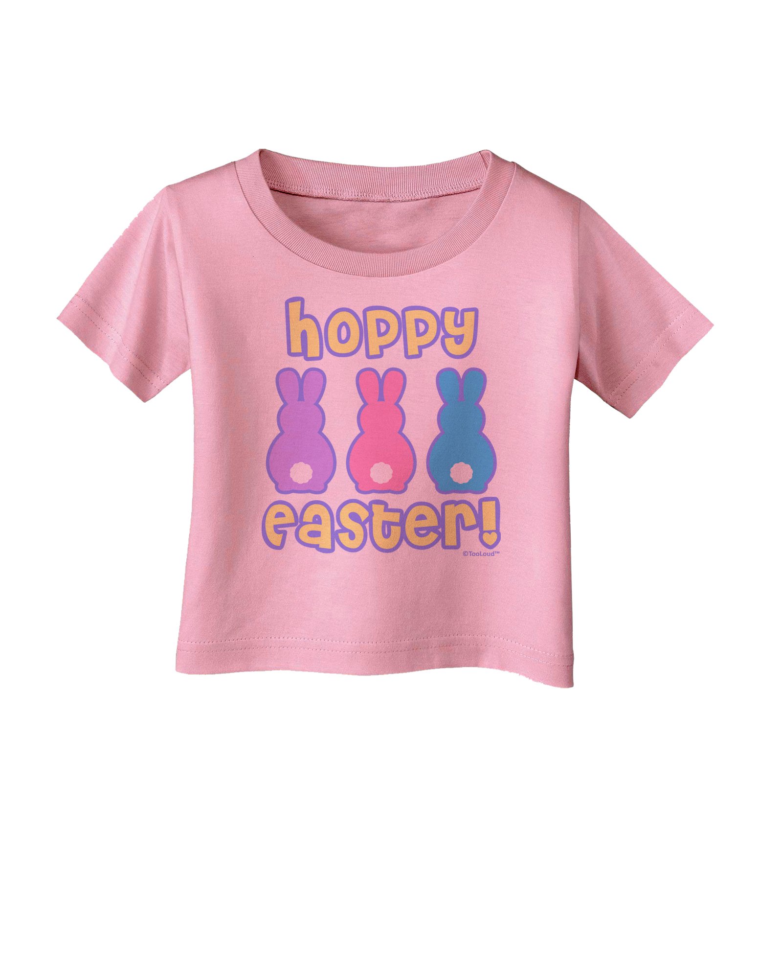 TooLoud Three Easter Bunnies - Cute Hoppy Easter Baby T-Shirt for Boys & Girls | Easter Outfit, Spring Photoshoot, Holiday Celebration