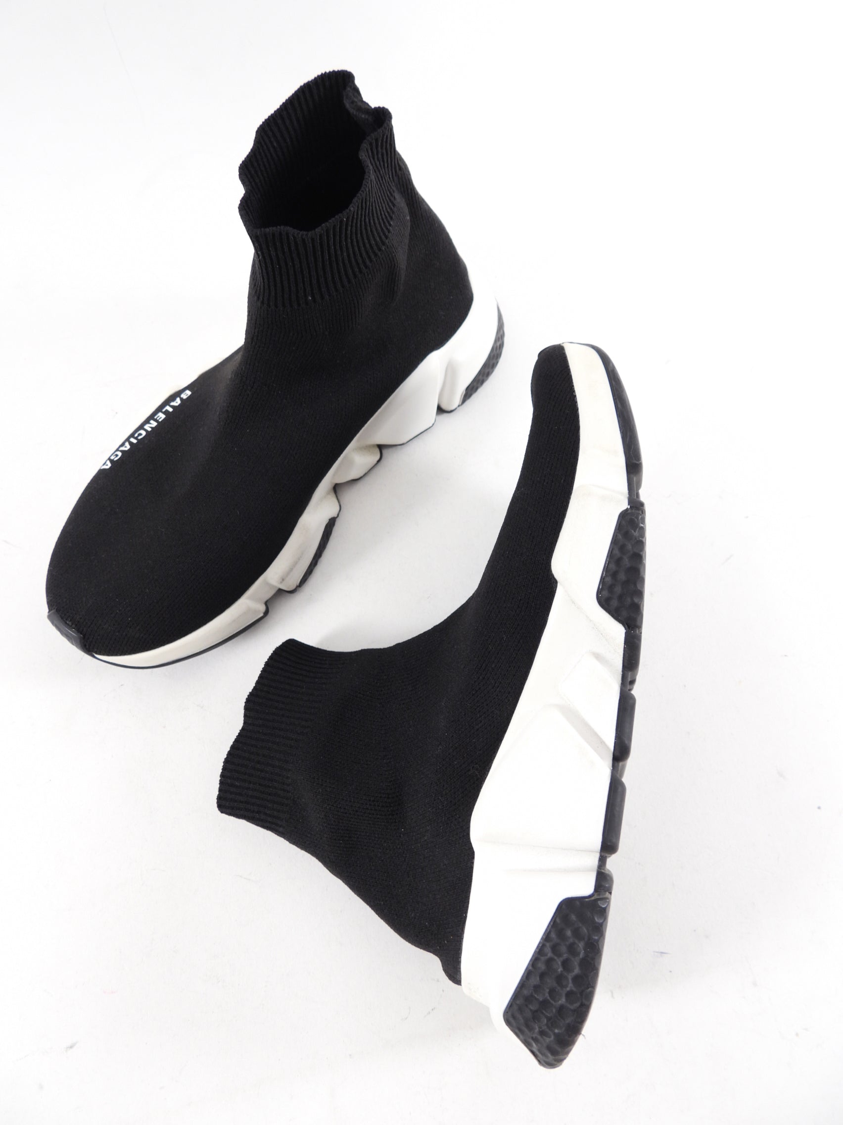 Balenciaga Black Speed Sock Sneakers for Women - Comfortable Running Shoes, Fashionable Athletic Footwear (Size US 4) - Perfect for Gym, Jogging, and Casual Streetwear