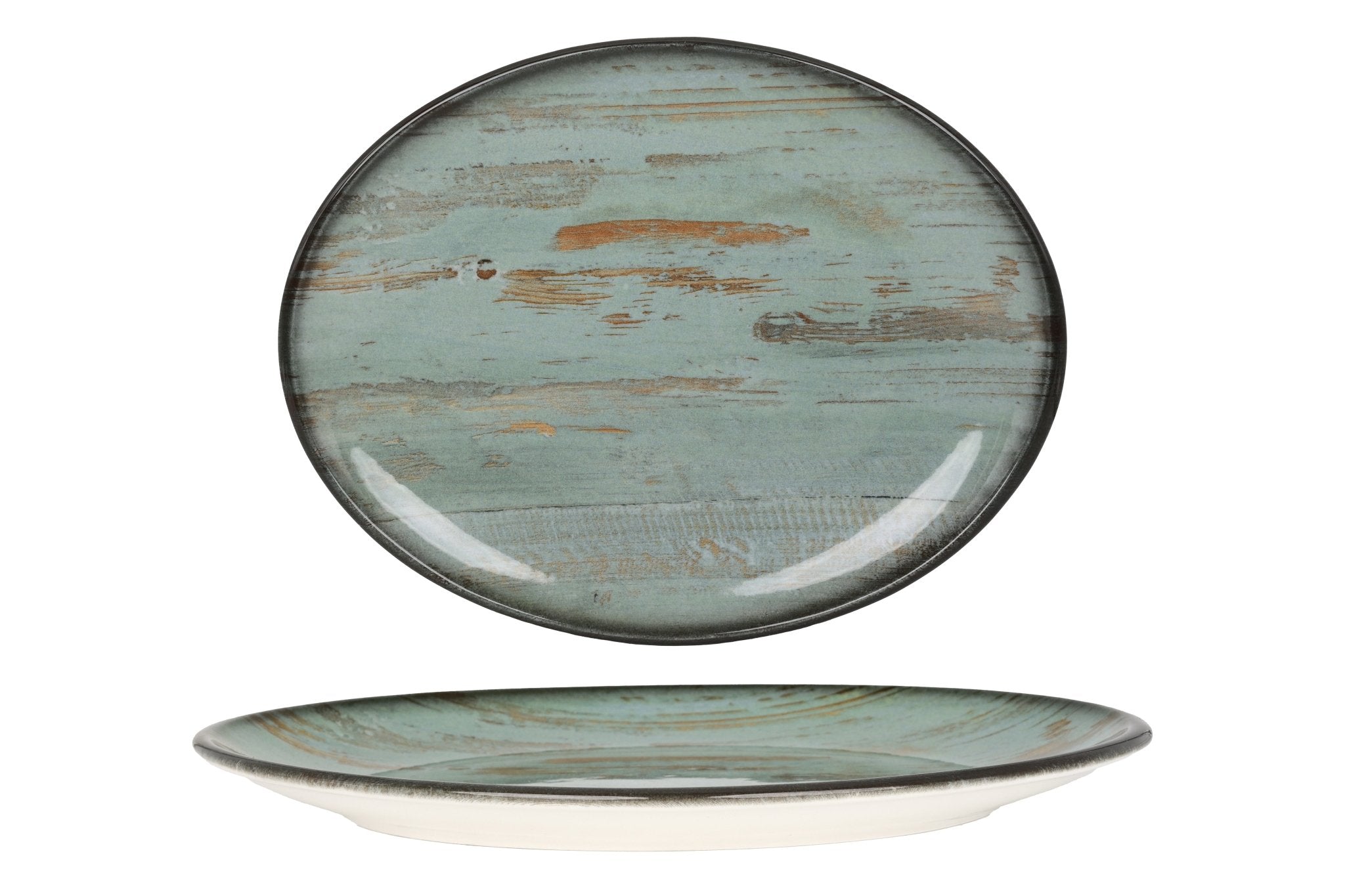 Premium Oval Wooden Serving Tray - 14