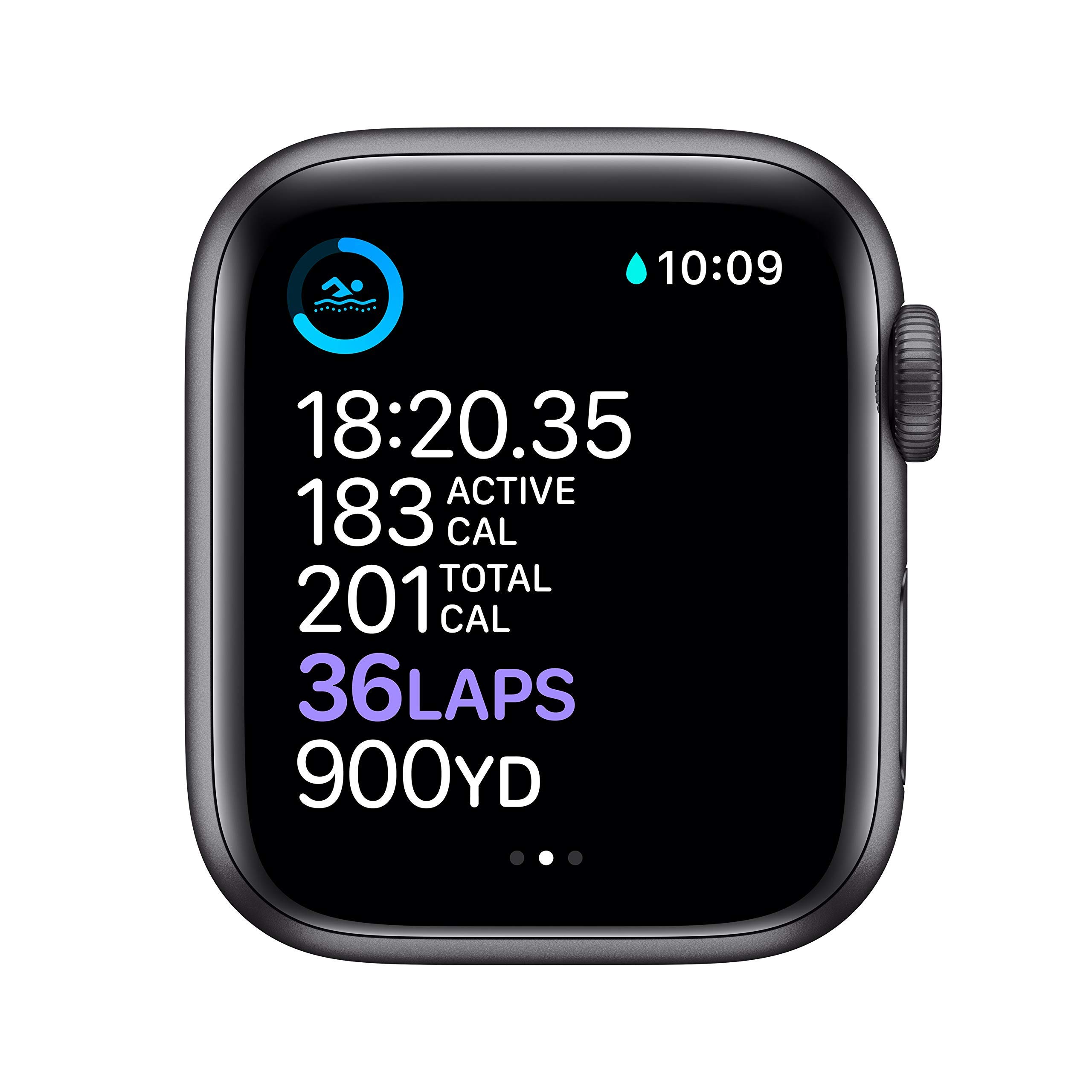 Apple Watch Series 6 GPS 40mm - Space Gray Aluminum Case with Black Sport Band (Renewed) | Smart Fitness Tracker with Heart Rate Monitor, Water Resistant for Swimming & Workouts