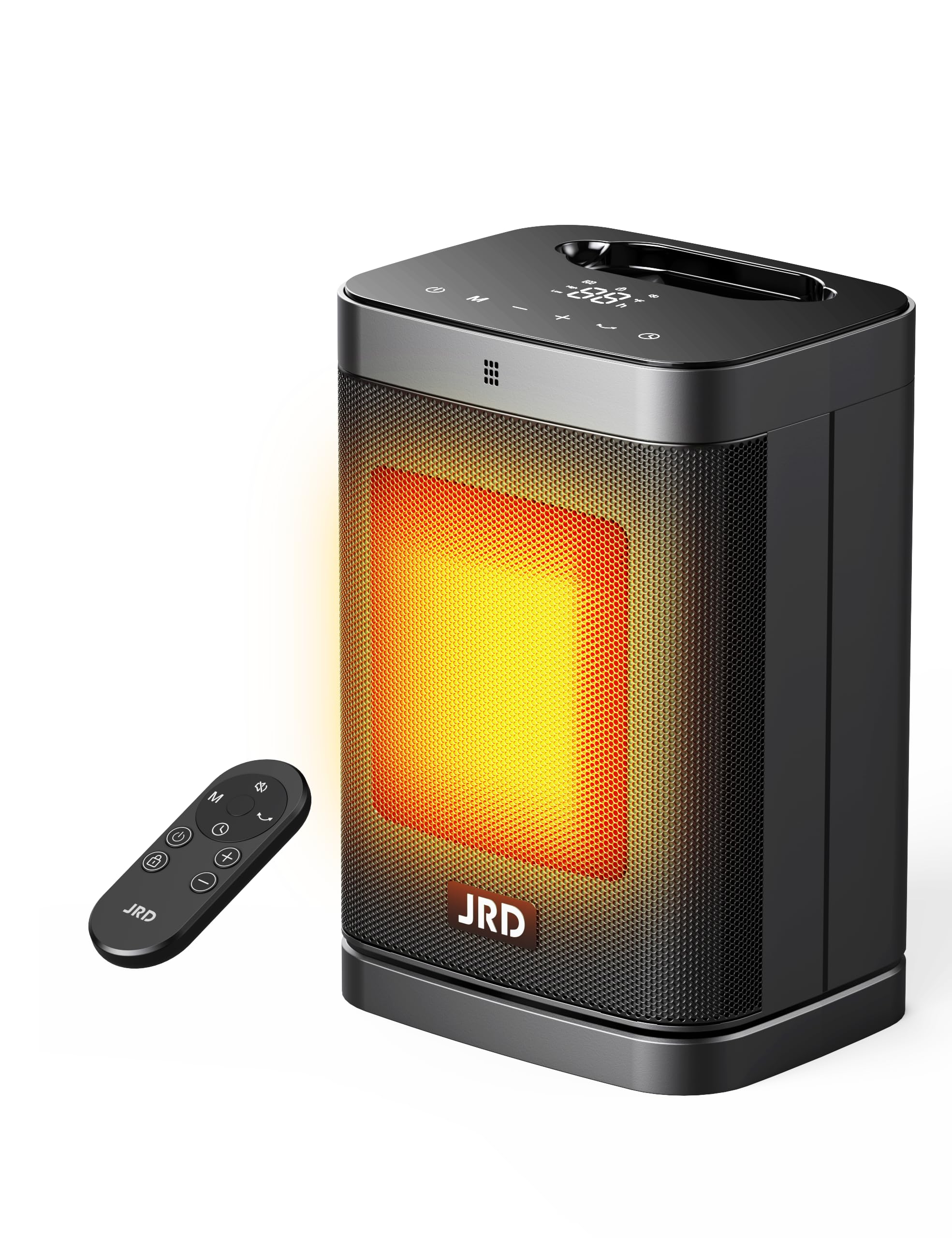 1500W Ceramic Space Heater with Remote - Fast Heating Electric Heater with Thermostat, 80° Oscillation & 12H Timer - Quiet Portable Desk Heater for Bedroom, Home Office & Indoor Use - Perfect for Winter Warmth & Energy Efficient Heating