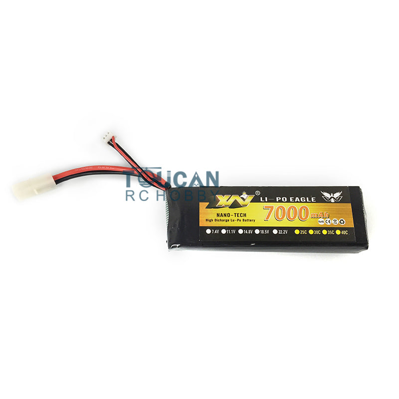 7.4V 7000mAh LiPo Battery for 1/16 Henglong RC Tank - High Capacity Rechargeable Battery for Remote Control Military Vehicles & Hobby Models - Perfect for RC Tank Battles, Military Simulations, and Long-Duration Play