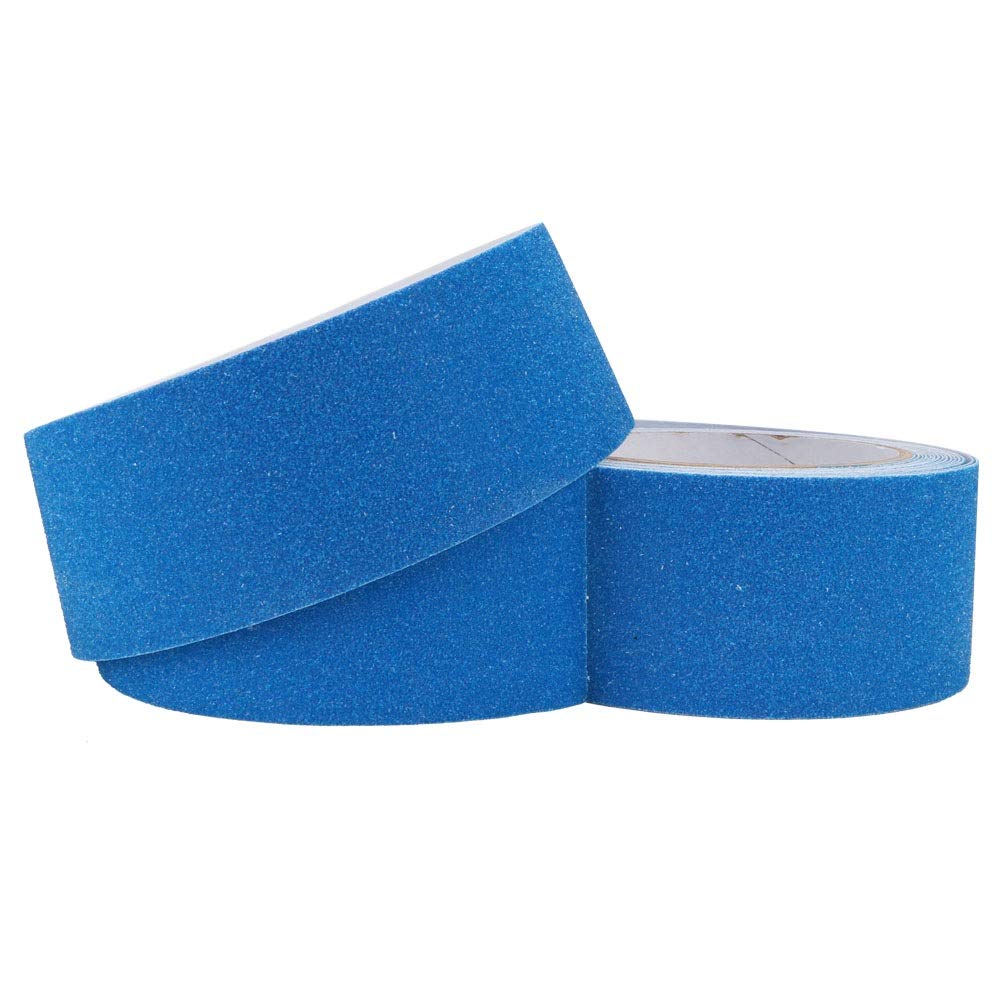 Samfox Anti-Slip Tape - Heavy Duty PVC with Quartz Grit Non-Slip Safety Tape (5m/16.4ft) for Stairs, Swimming Pools, Showers, Ramps & Wet Floors | Waterproof Slip-Resistant Grip Tape for Indoor/Outdoor Use