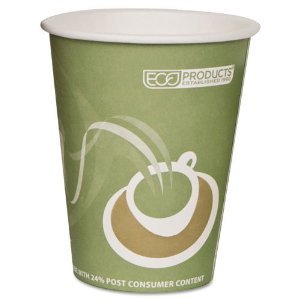 Eco-Friendly 12 oz Hot Drink Cups - 50 Count Sleeve, 24% Post-Consumer Recycled Content | Perfect for Coffee, Tea & Office Break Rooms