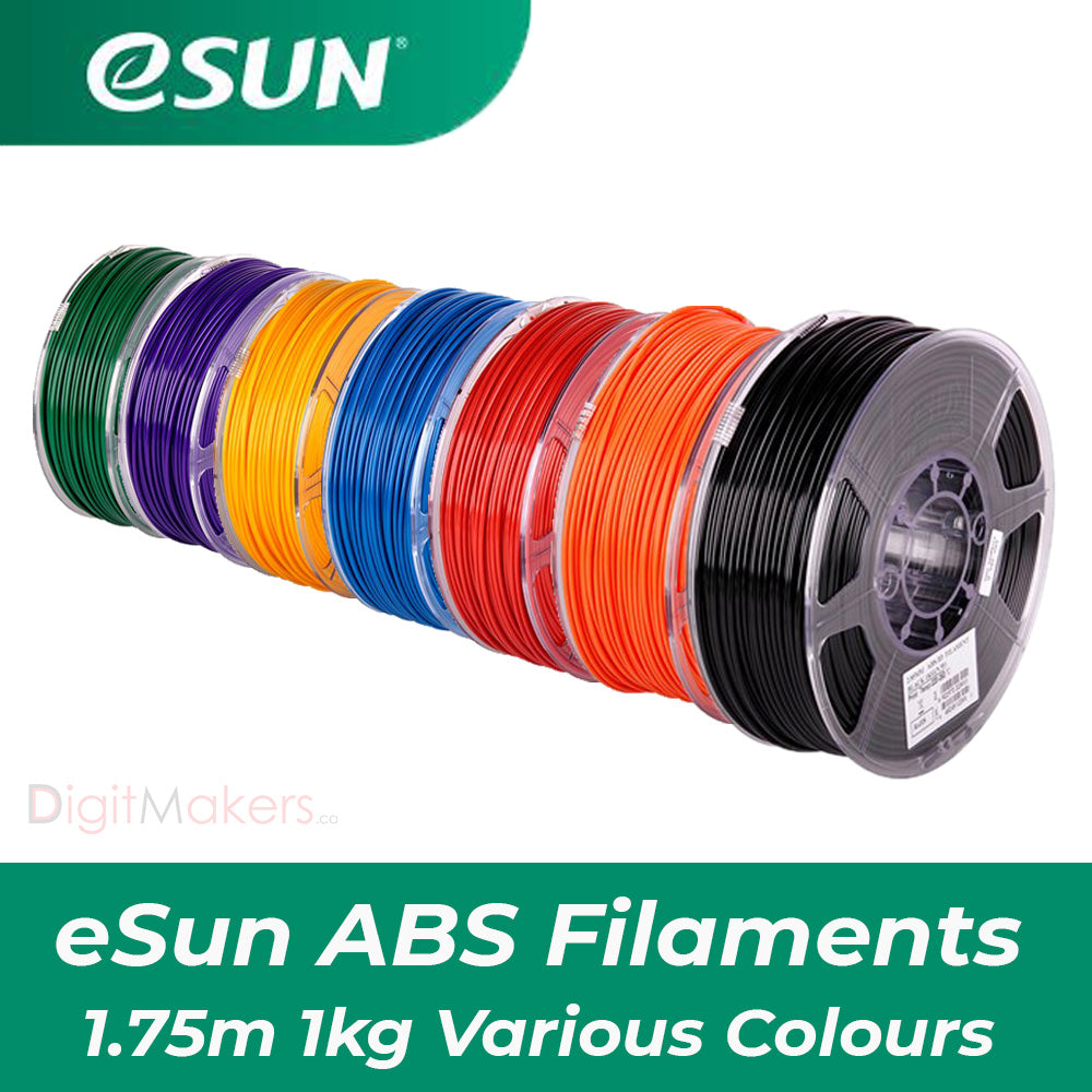 eSUN ABS 3D Printer Filament 1.75mm 1kg Spool - High Strength, Dimensional Accuracy, 20+ Color Options for DIY, Prototyping & Home Projects