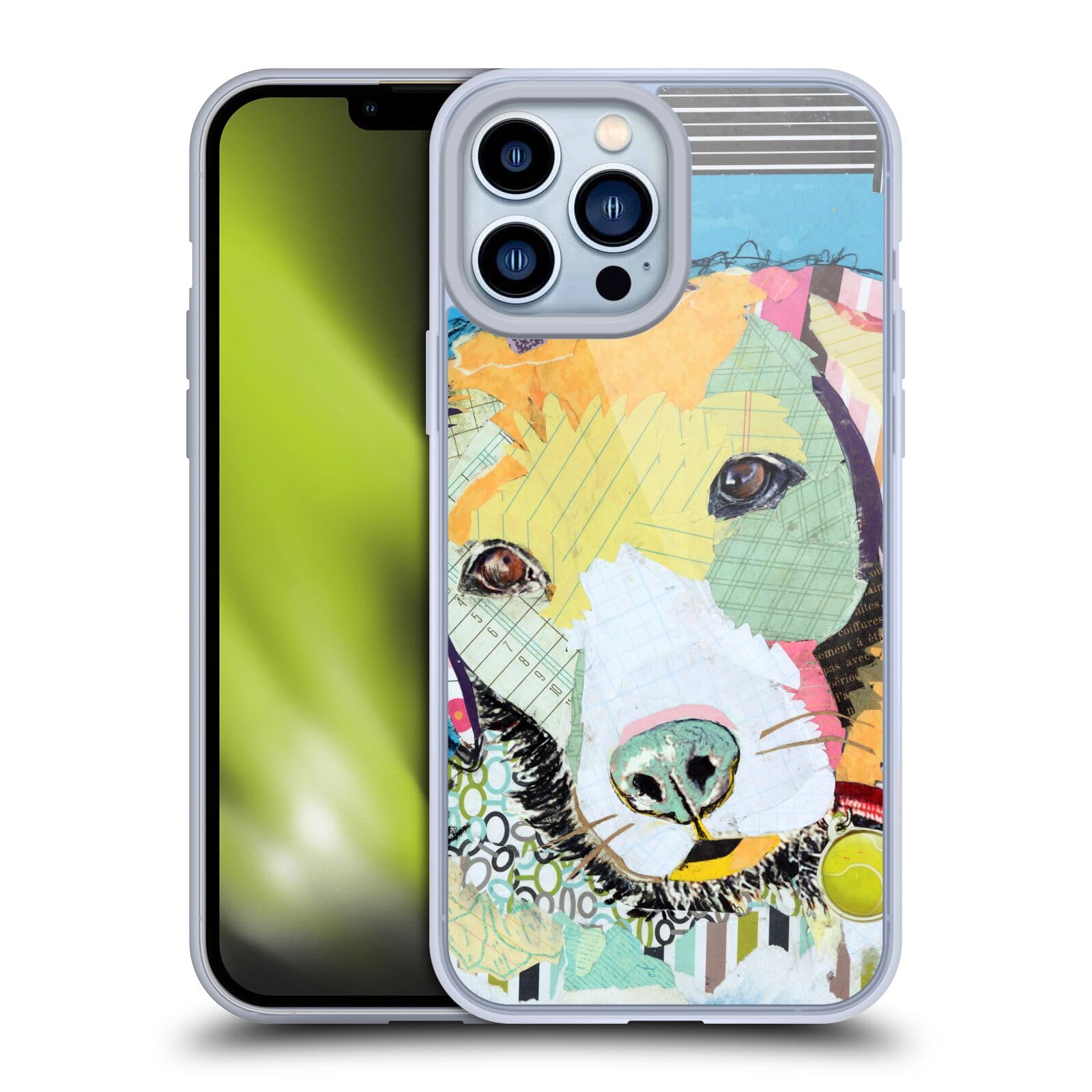Officially Licensed Michel Keck Labrador Dogs Soft Gel Phone Case for Apple iPhone 13 Pro Max - Cute Protective Cover for Dog Lovers, Perfect Gift for Pet Owners (Home, Office, Travel Use)