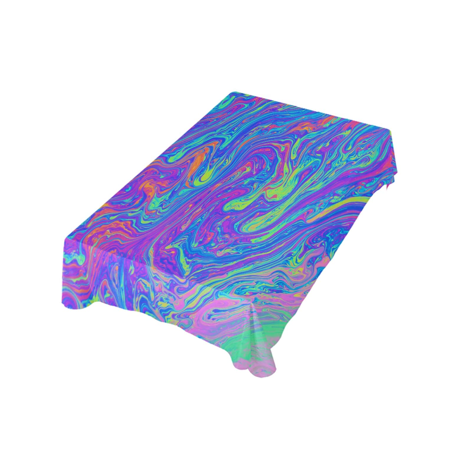 ALAZA Rectangle Tablecloth 54 x 72 Inch - Waterproof Rainbow Color Table Cover for Dining, Wedding, Banquet & Party - Indoor & Outdoor Use - Perfect for Home Decor, Restaurant, Picnic and Holiday Gatherings