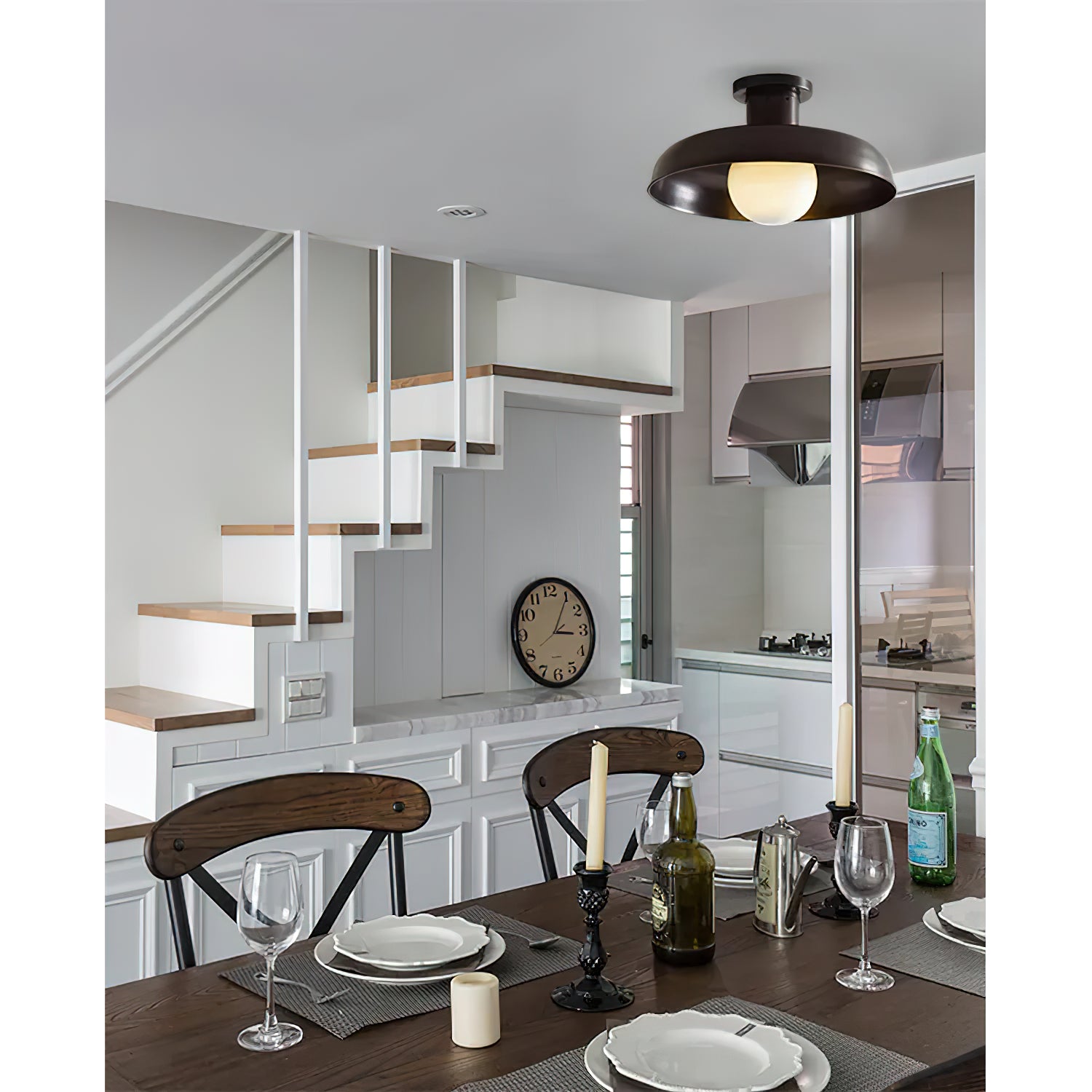 Modern Clifton Ceiling Light Fixture - Elegant Flush Mount Lighting for Bedroom, Living Room & Hallway - Energy Efficient LED Indoor Light with Frosted Glass Shade