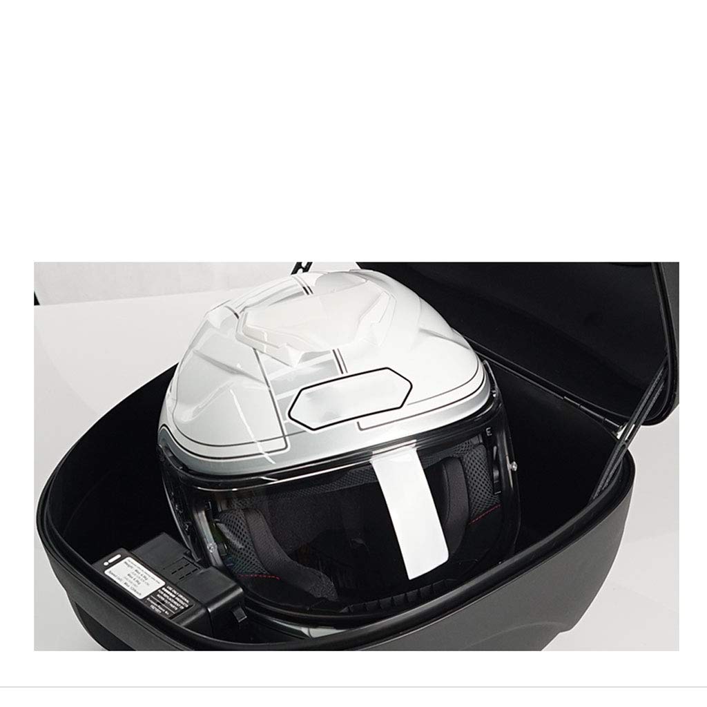 28L Motorcycle Trunk Luggage Storage Box - Waterproof Scooter Tail Case with Top Lock for Touring & Commuting | Perfect for Road Trips, Daily Rides & Gear Storage (Pearl White)