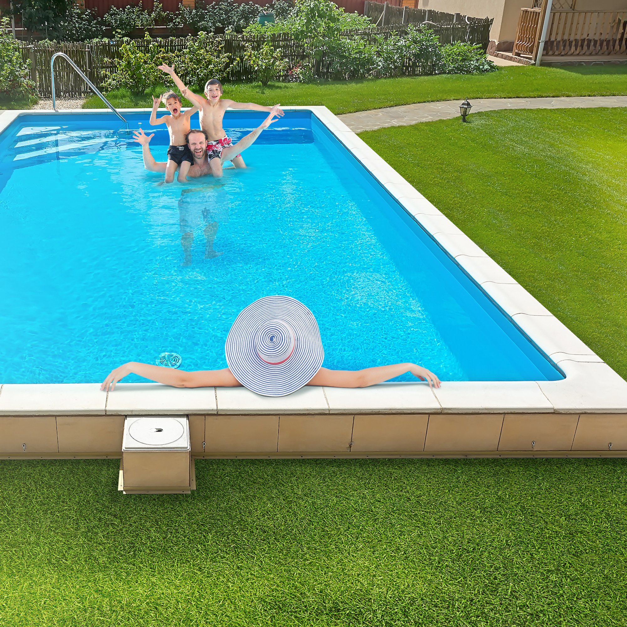 Premium 5 ft x 8 ft Realistic Astroturf Rug - Eco-Friendly Synthetic Grass Carpet with Drain Holes - Easy to Clean, Non-Toxic & Durable - Perfect for Patio, Backyard, Play Area & Photo Backdrop (Multiple Sizes Available)