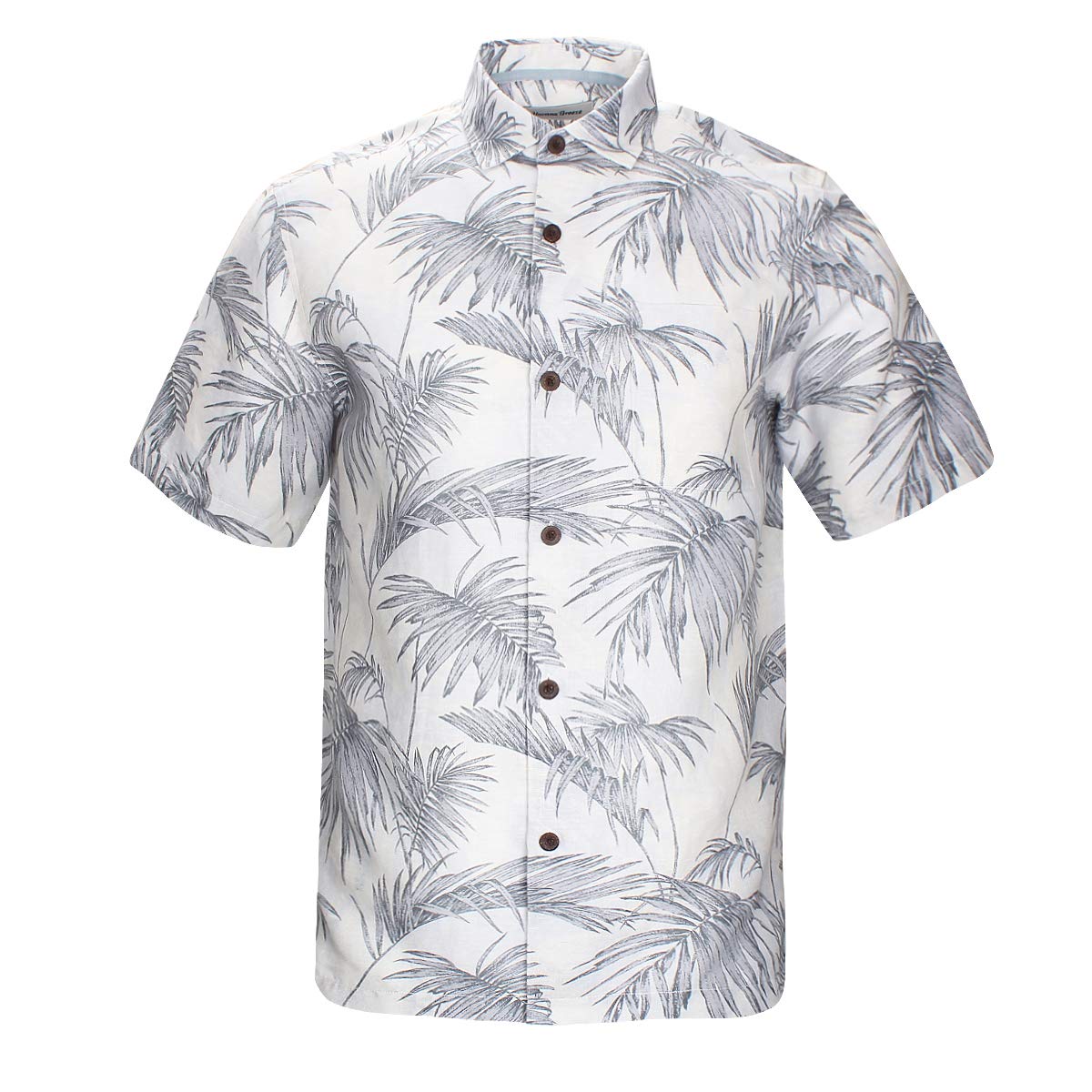 Havana Breeze Men's Hawaiian Shirts - 100% Linen Short Sleeve Button Down Shirt for Beach Vacation, Summer Party & Casual Wear - Breathable Relaxed Fit Tropical Print Shirt