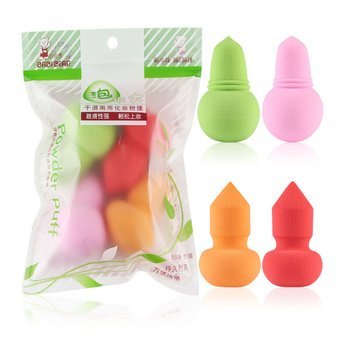4pcs Gourd Makeup Puffs - Foundation & Blush Blender for Flawless Look