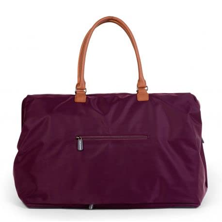 Childhome The Original Mommy Bag - Large Baby Diaper Bag & Travel Tote for Hospital, Pregnancy Essentials - Spacious Organizer for New Moms (Aubergine) | Perfect for Hospital Visits, Baby Outings & Everyday Parenting Needs