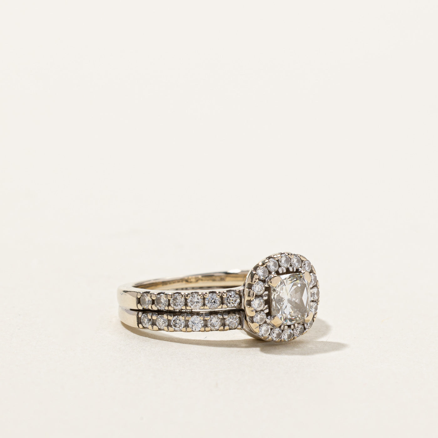 1.03ctw Halo Diamond Engagement Ring for Women - Size 3.75, Handcrafted Wedding Band, Perfect for Proposals & Anniversaries