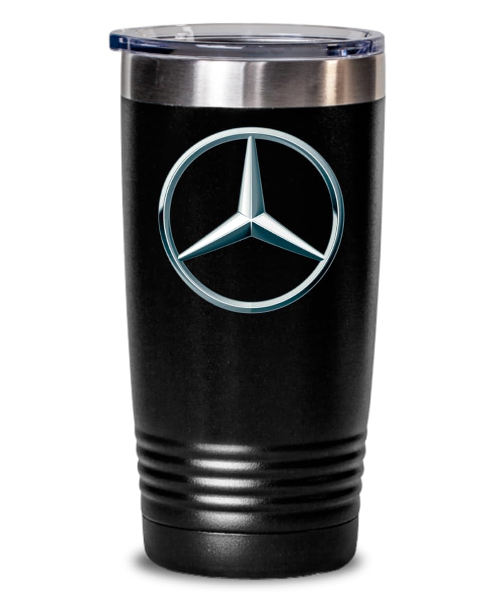 AMG F1 Lewis Hamilton & George Russell 20oz Black Tumbler Mug - Perfect for Formula 1 Fans, Office Use & Travel