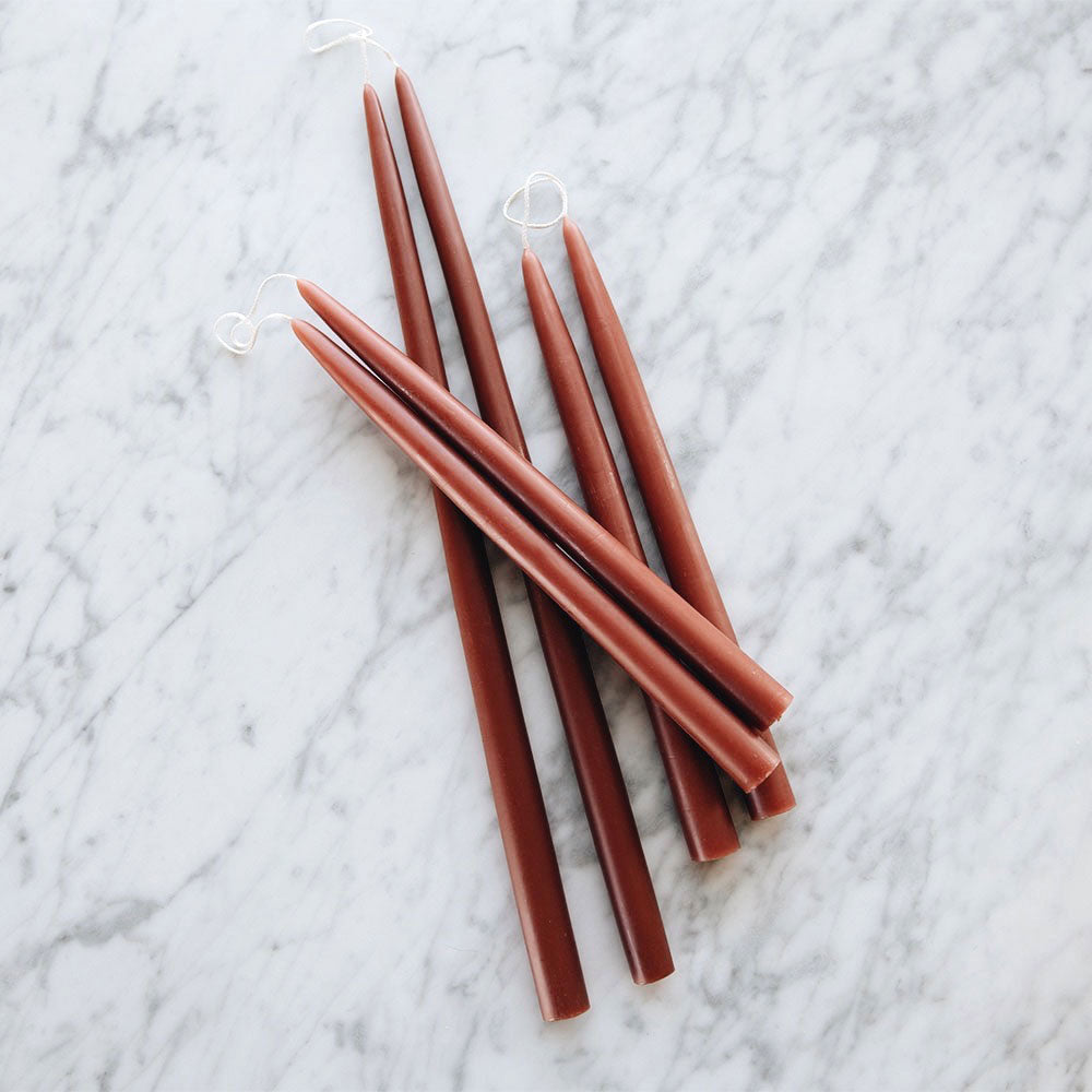 Premium Handmade Clay Taper Candles - Natural Beeswax for Elegant Dining & Romantic Decor - Perfect for Weddings, Dinner Parties & Home Ambiance