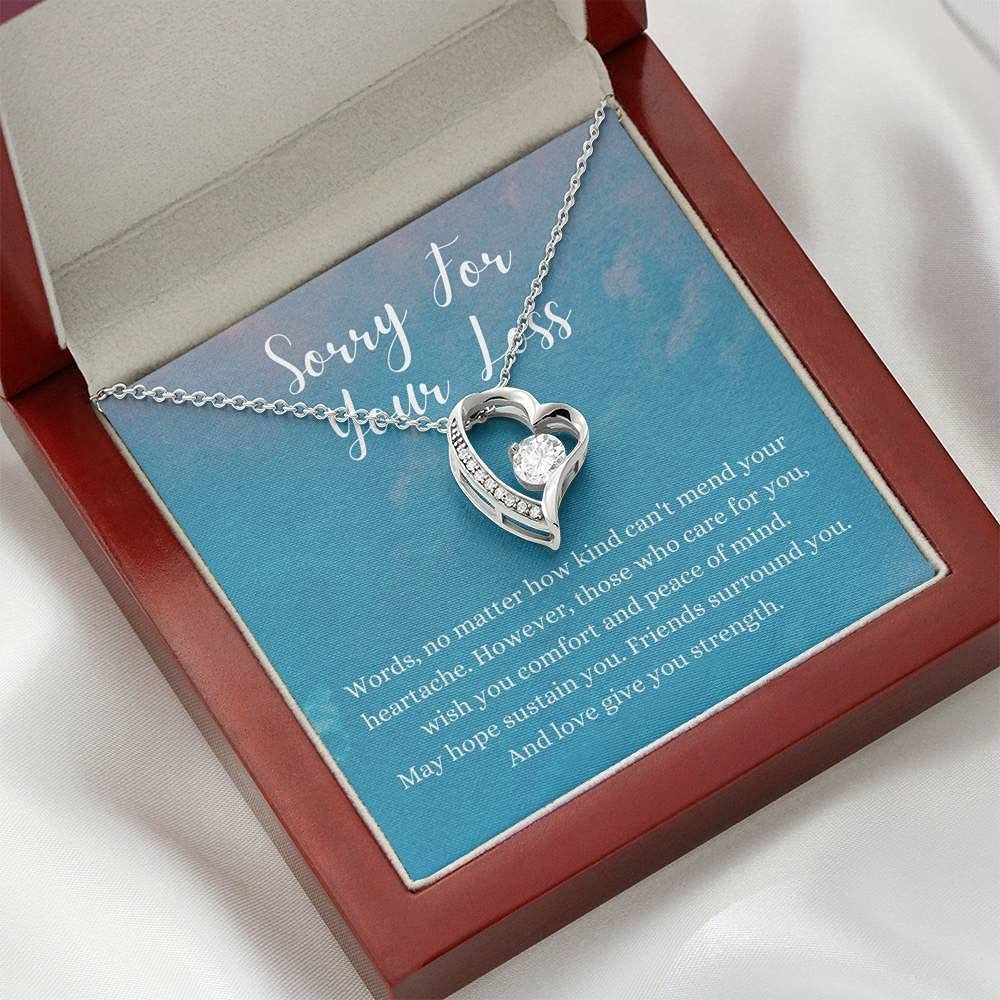Personalized Memorial Necklace for Husband - Heart Keepsake Jewelry for Grieving Widows, Sympathy Gift for Loss of Spouse | Perfect for Remembrance, Funeral Memorials & Healing Process