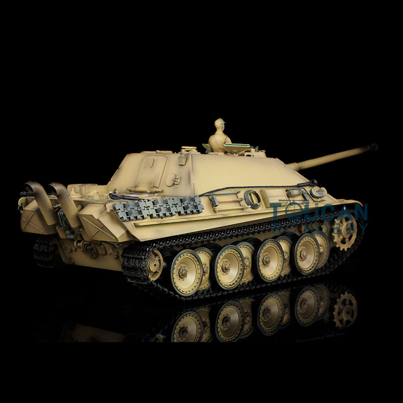 Henglong 1/16 Scale 7.0 RTR RC Tank - German Jagdpanther Model 3869 with FPV, Metal Tracks, Sound Effects & BB Shooting | Realistic Battle Simulation for Adults & Collectors | Perfect for Military Enthusiasts, Wargaming & Display