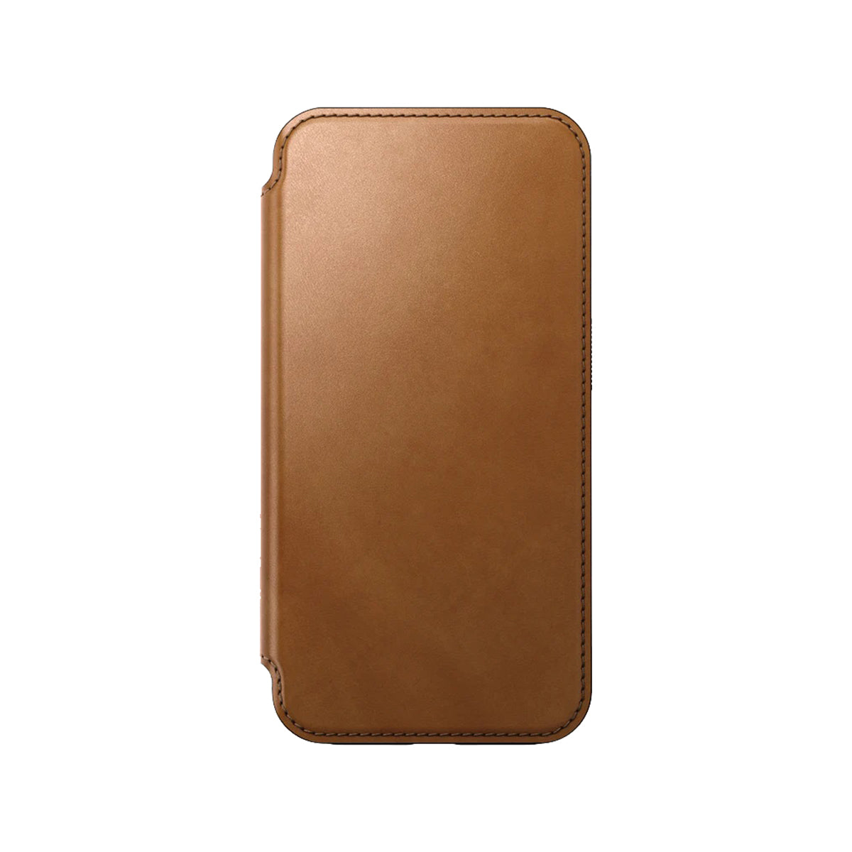 Nomad Leather Folio Case for iPhone 15 Pro - Premium English Tan Genuine Leather Protective Cover - Perfect for Work, Travel & Everyday Use