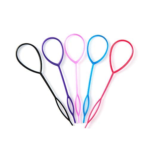 iFlyMars 5 Pairs Hair Braid Accessories - Ponytail Maker & French Braid Tool Kit with Topsy Tail Loop for Easy Styling | Perfect for Everyday Wear, Parties, and Special Occasions