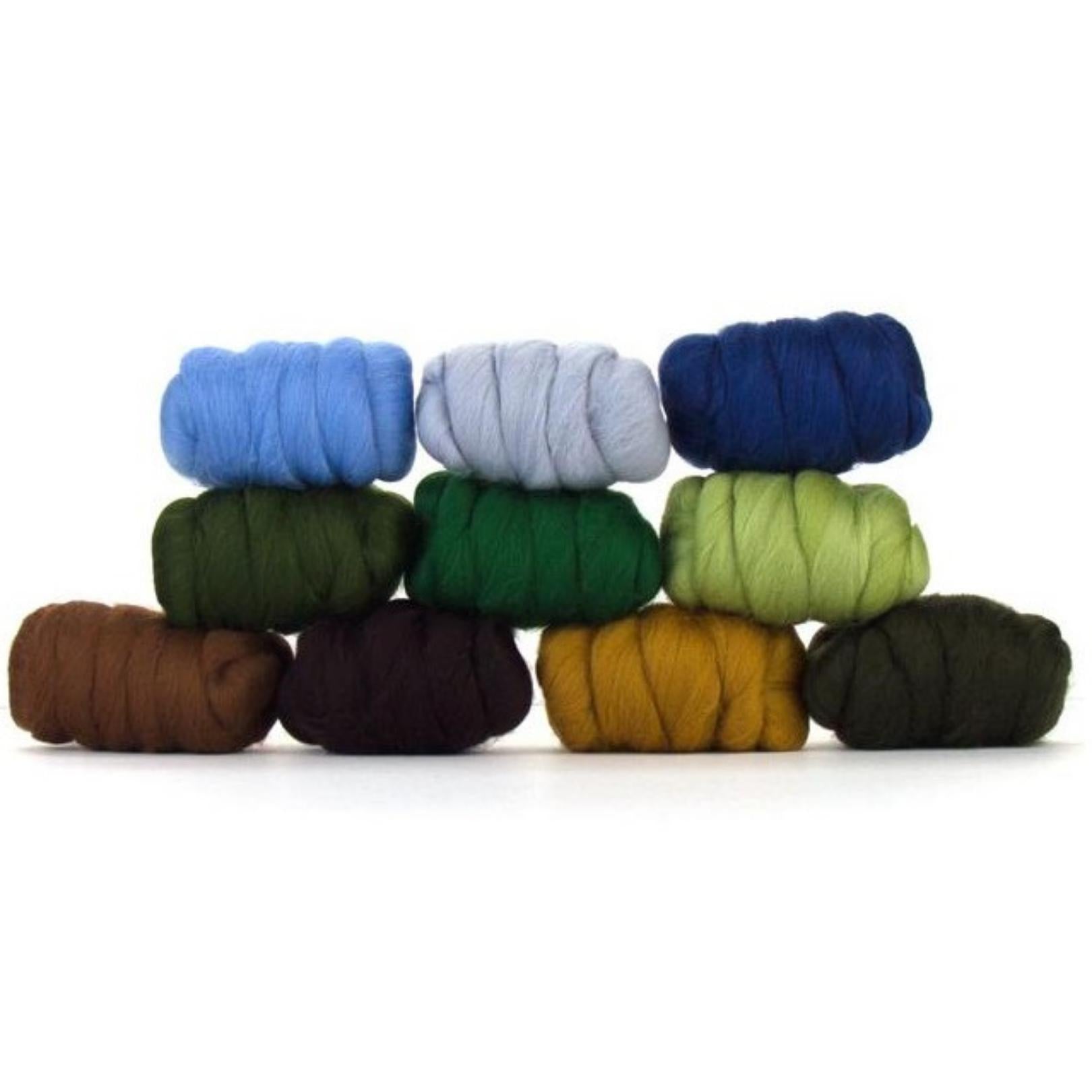 Premium Mixed Merino Wool Variety Pack - 250g Multicolor 23 Micron Yarn for Knitting & Crocheting | Soft Handmade Craft Supplies for Scarves, Sweaters & DIY Projects | Countryside Drive Collection