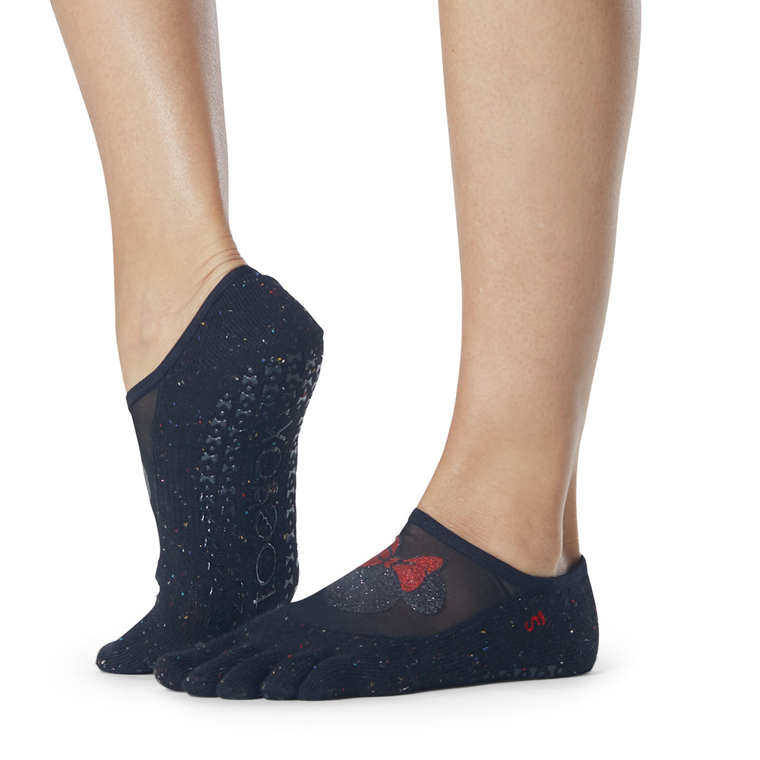 Disney Luna Grip Socks by ToeSox - Non-Slip Yoga Socks for Pilates, Barre & Dance - Perfect for Workouts, Studio Classes & Home Fitness