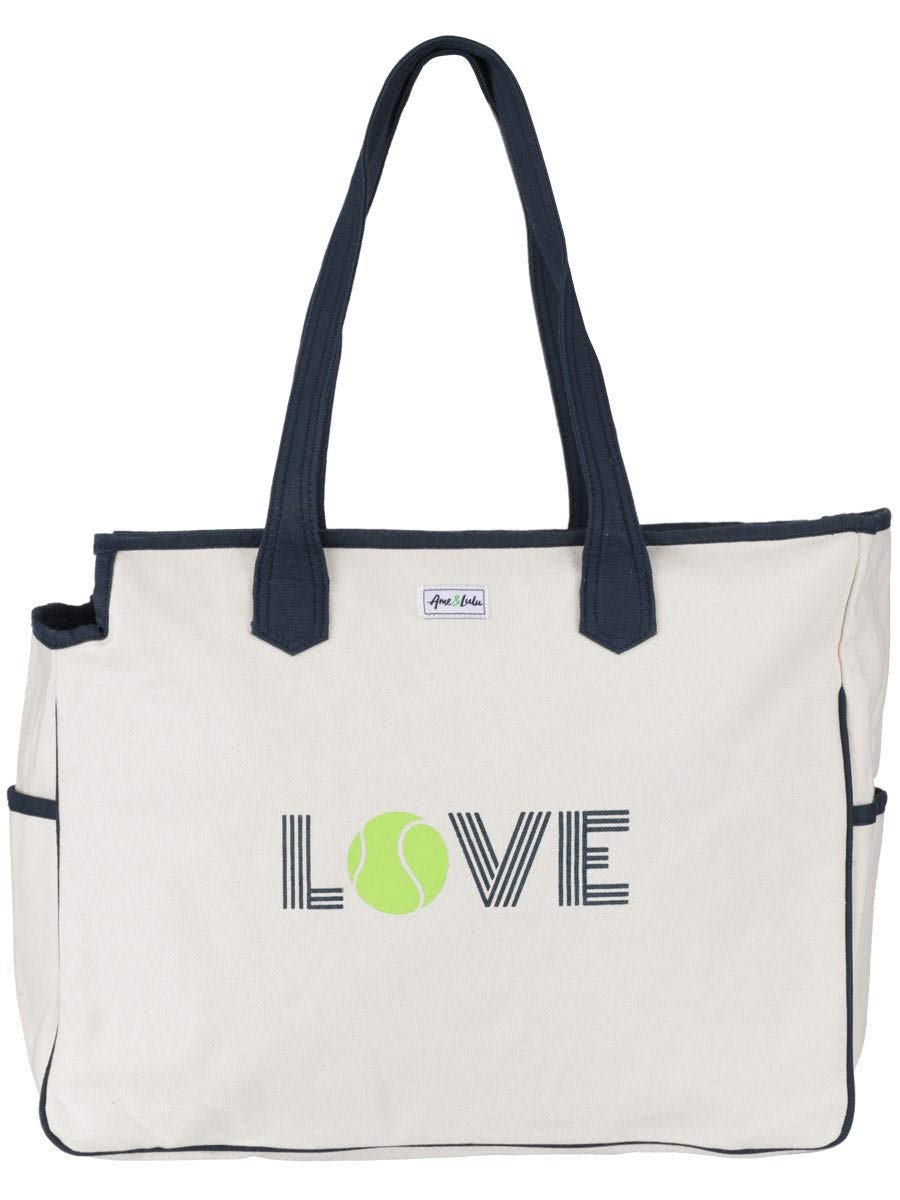 Ame & Lulu Love All Court Tennis Bag - Durable Sports Tote for Women | Perfect for Tennis Matches, Gym Workouts & Travel Accessories