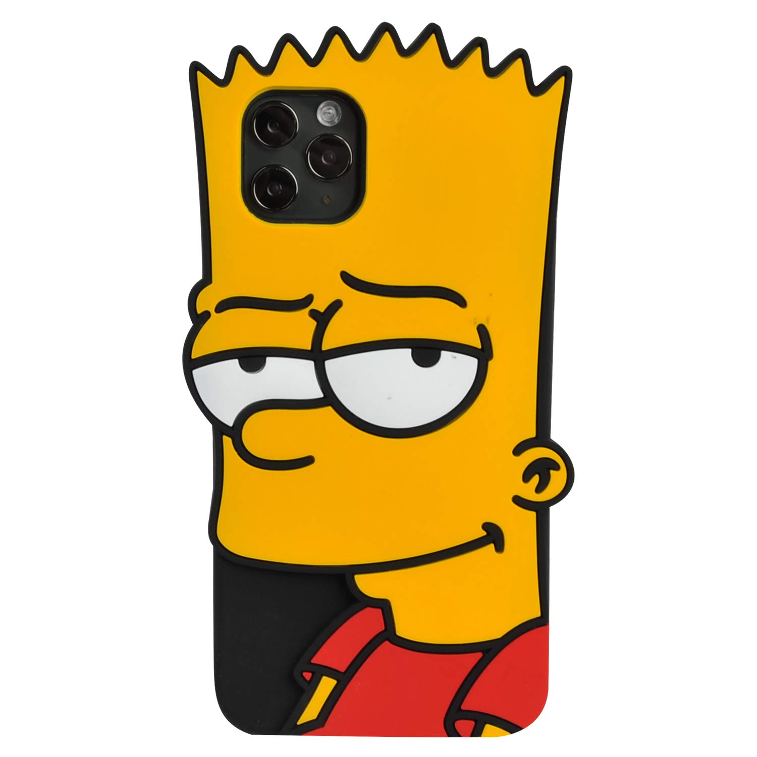 Cute Bart Simpson 3D Soft Silicone Case for iPhone 11 Pro Max (6.5 Inch) - Colorful Cartoon Protective Cover for Kids & Girls - Shockproof Gel Phone Case for School, Play & Daily Use