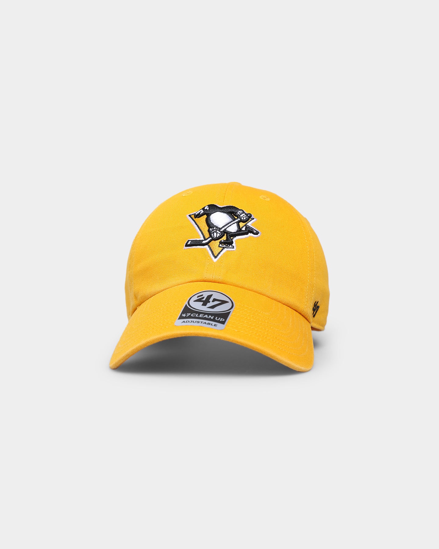47 Brand Pittsburgh Penguins Adjustable Strapback Hat - Gold Hockey Cap for Men & Women - Perfect for Game Day, Outdoor Sports & Casual Wear