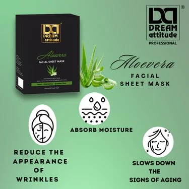 Aloe Vera Facial Sheet Mask - 24 Pack for Hydrating & Soothing Skin - Perfect for Daily Skincare & Spa Nights