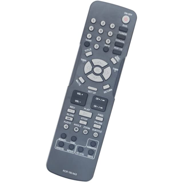 Universal Replacement Remote Control RCR192AA3 for AC, TV, DVD, Home Theater & Audio Devices | Compatible with Multiple Brands | Perfect for Living Room, Bedroom & Home Entertainment Systems