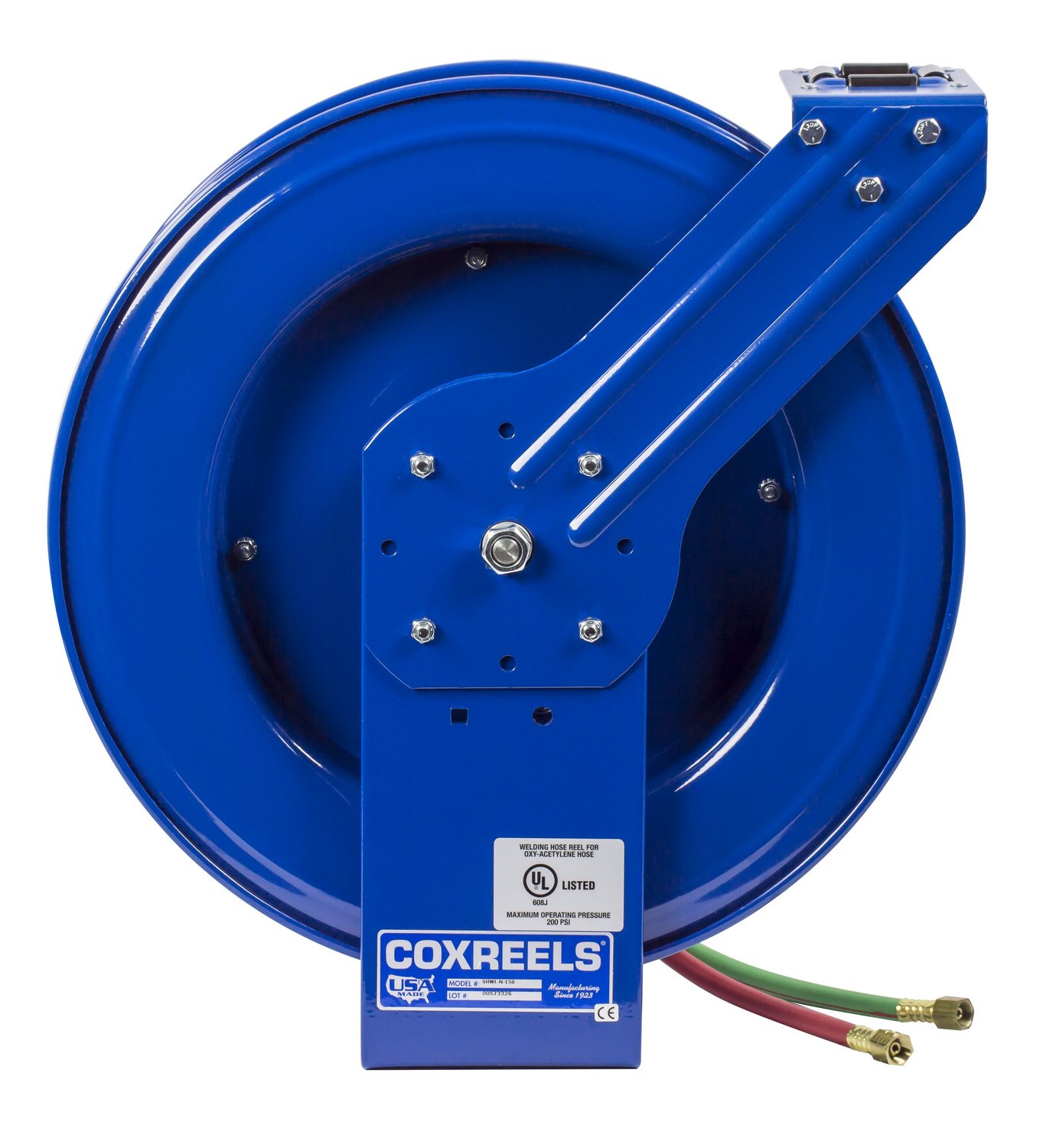 Dual Hose Spring Rewind Reel for Oxy-Acetylene - 1/4