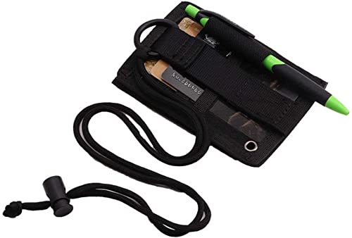 Tactical ID Card Holder with Hook - Credit Card Organizer Neck Lanyard & Key Ring for Badges | Perfect for Security Guards, Nurses, and Outdoor Enthusiasts