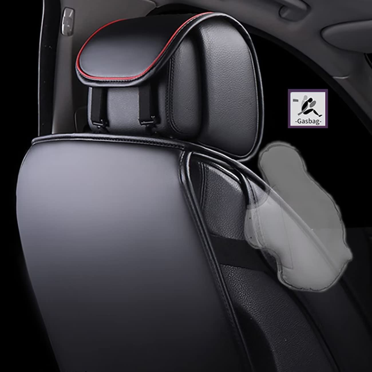 Premium Purple Leather Car Seat Covers Full Set with Pillows - Universal Front & Rear Seat Protectors for Men & Women - Luxury Car Interior Accessories for Sedans, SUVs & Trucks - Perfect for Commuting, Road Trips & Family Protection