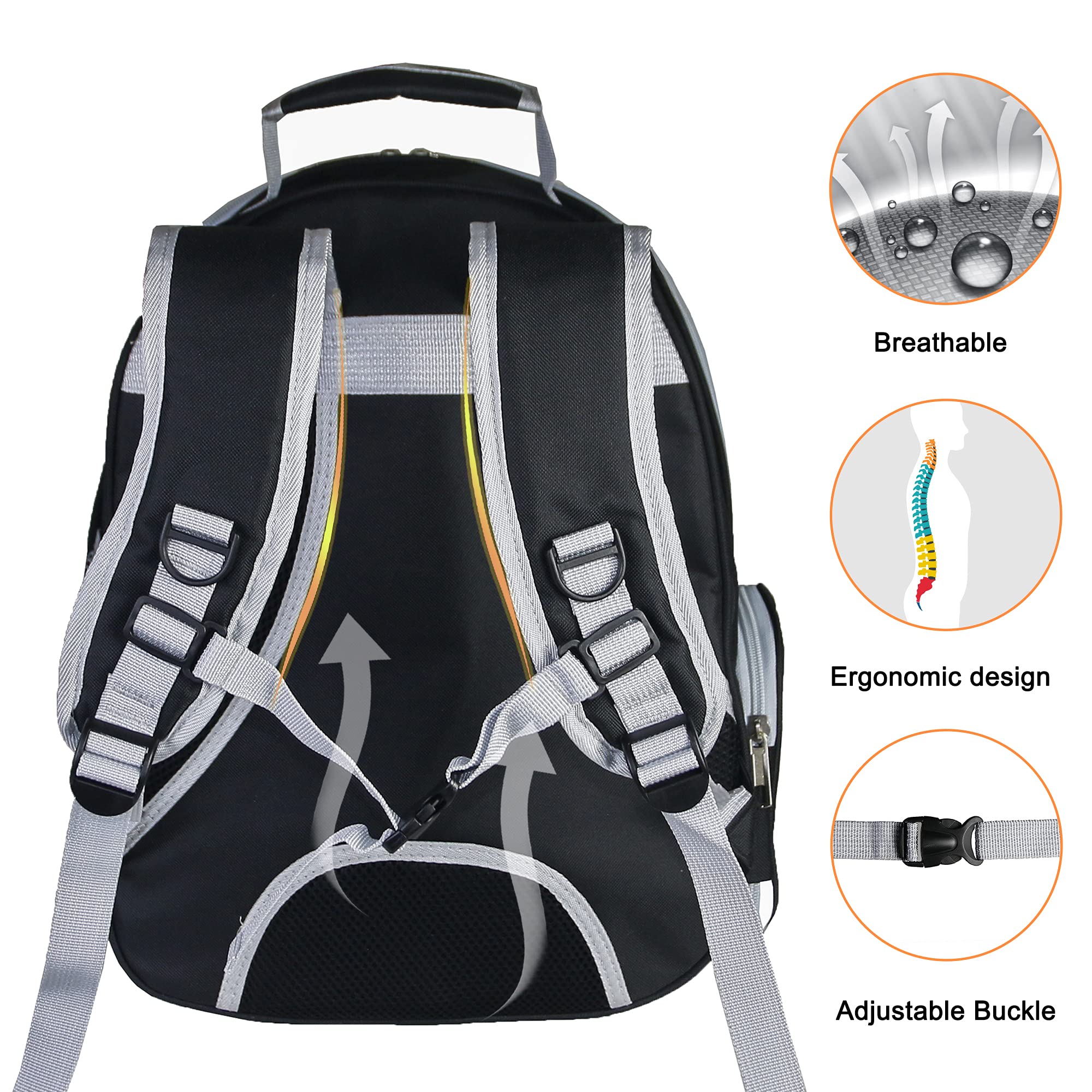 Airline Approved Cat Backpack - Bubble Pet Carrier for Small & Medium Dogs & Cats | Space Capsule Design for Hiking, Travel & Outdoor Adventures (Black)