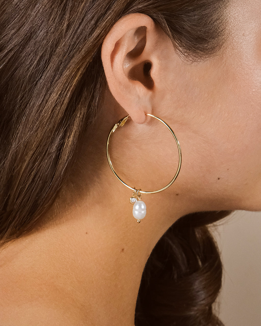 Elegant Pearl and Bezel CZ Hoop Earrings for Women – Hypoallergenic & Stylish Jewelry for Parties, Weddings & Everyday Wear