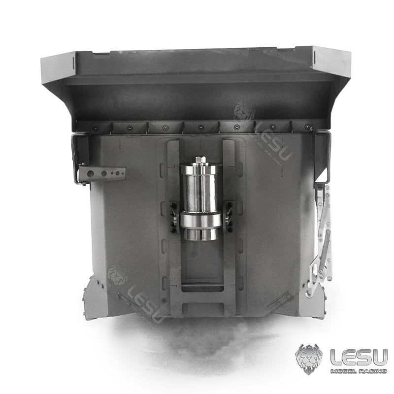 1/14 Scale LESU Metal Unpainted Bucket for RC Hydraulic Dumper Truck - DIY Accessory Part Compatible with TAMIYA Models | Perfect for Construction Site Simulation & RC Truck Enthusiasts