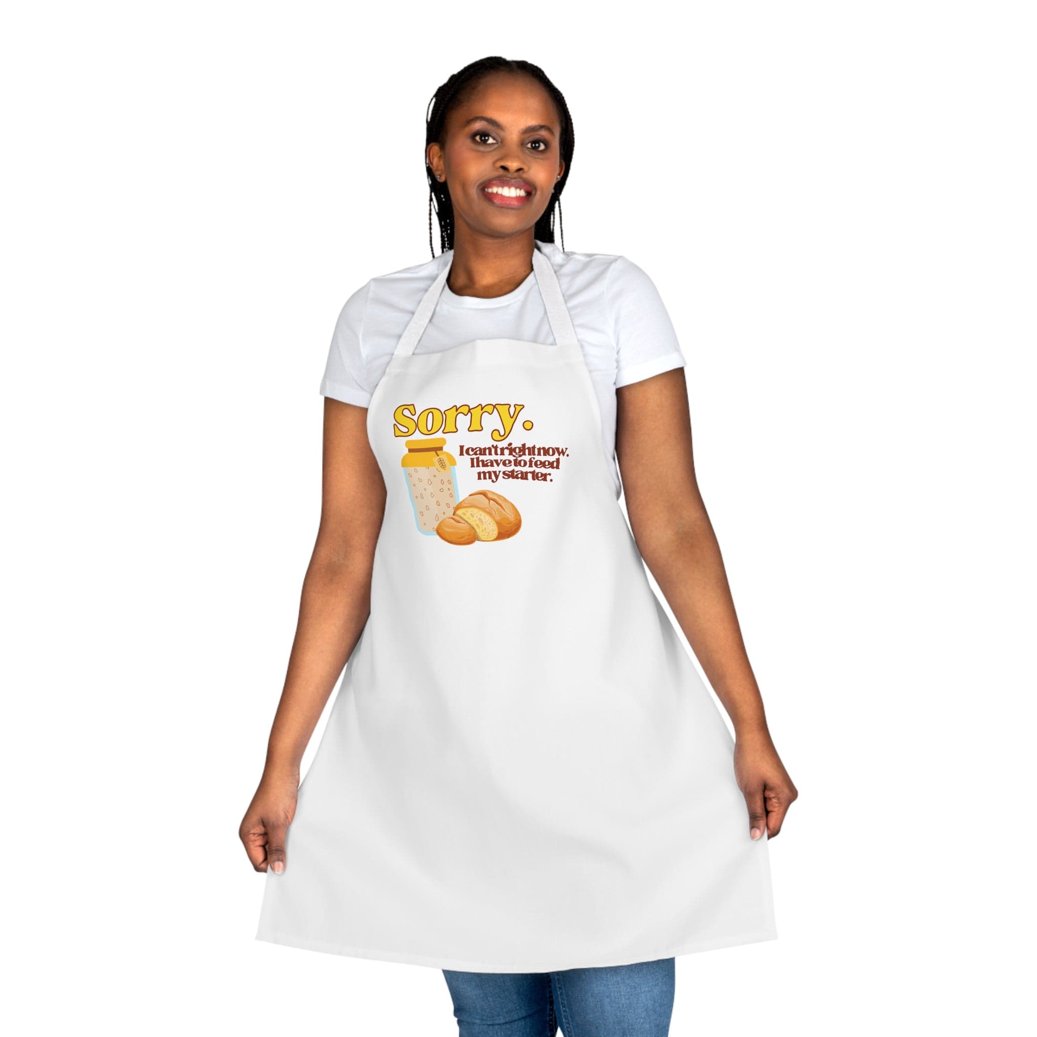 Funny Baking Apron for Women & Men - 'Sorry I Can't Right Now' Kitchen Apron - Perfect for Cooking, Baking, BBQ & Holiday Gifts