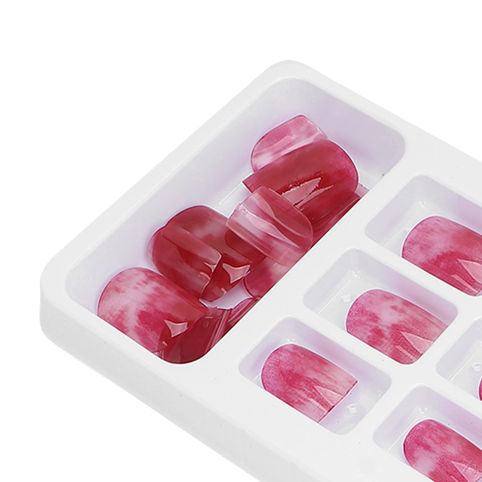 Full Cover False Nails Tips - 24pcs Press On Nails Kit with 12 Sizes | Odorless, Fashionable Artificial Nails for Daily Wear & Dance Parties | Perfect for Salon, Wedding, Date Night & Special Occasions