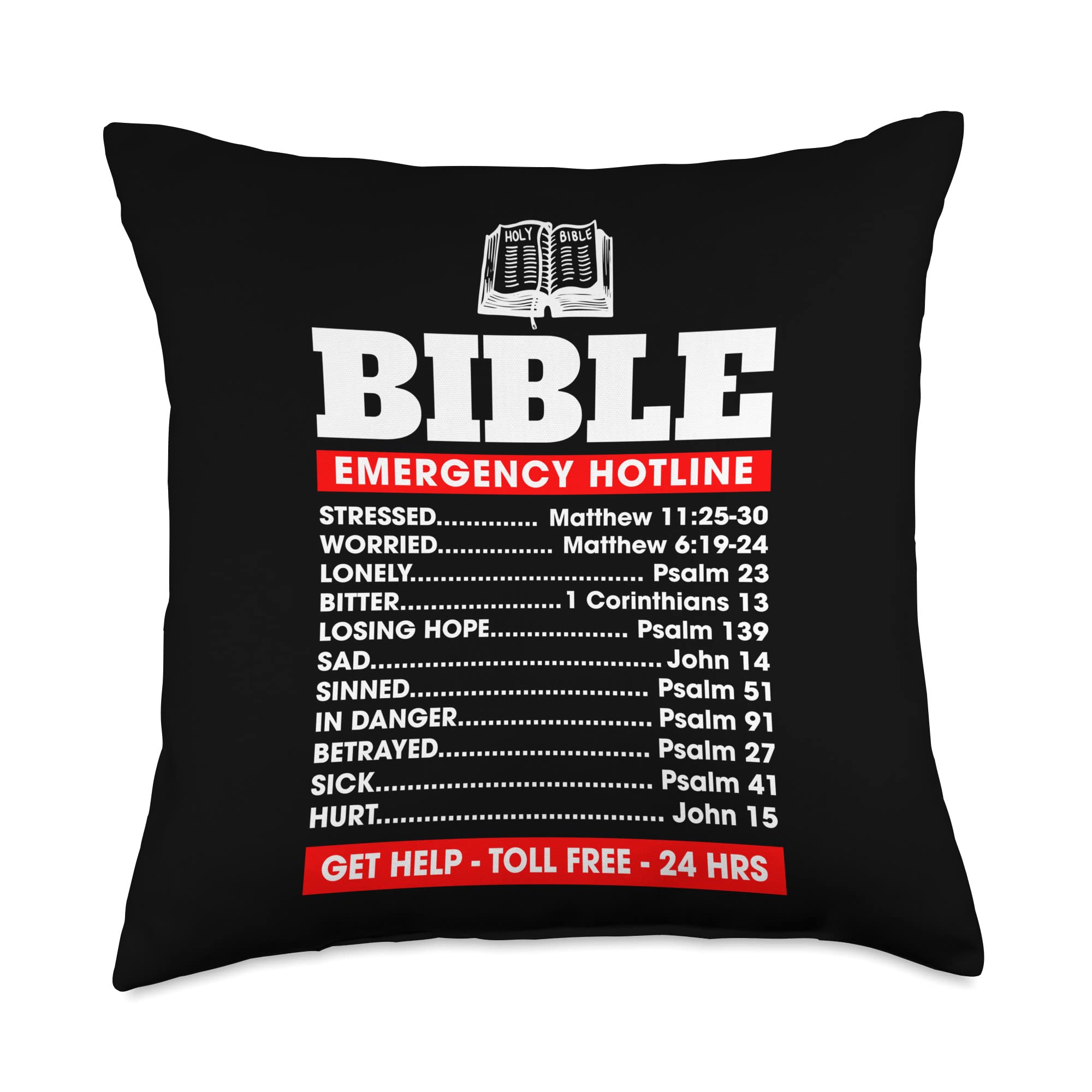 Religious Throw Pillow 18x18 - Bible Verse Christian Gifts, Inspirational Home Decor for Prayer Room, Church, or Living Room - Multicolor Scripture Pillow Cover