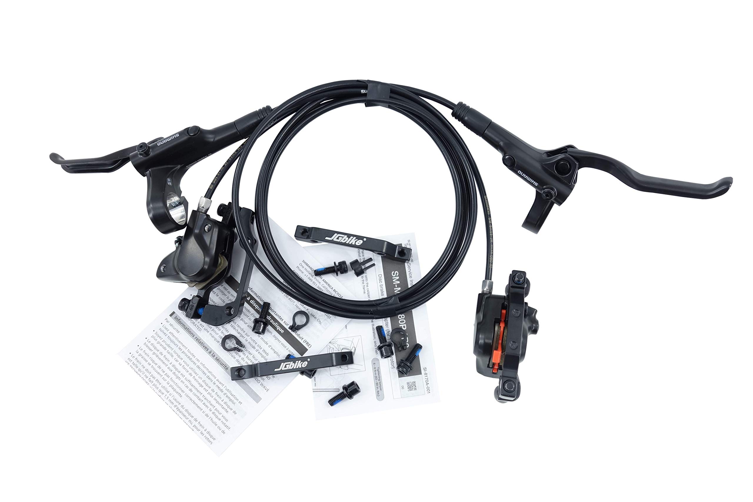 Shimano MT200 Hydraulic Disc Brake Set - Mountain Bike Brake Upgrade Kit for MTB, XC Trail, e-Bike & Fat Bike | Professional Replacement for Mechanical Disc Brakes | Perfect for Off-Road Cycling & Commuting