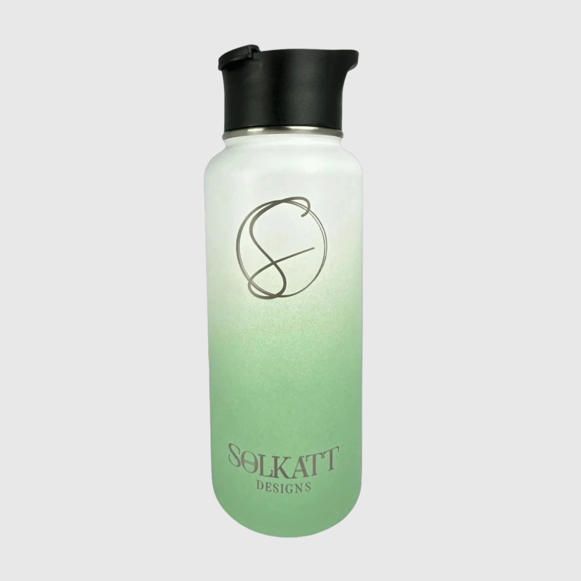 Pastel Green Insulated Stainless Steel Water Bottle 32oz (950ml) - Keeps Drinks Cold 24Hrs & Hot 12Hrs for Gym, Hiking, Office & Outdoor Activities