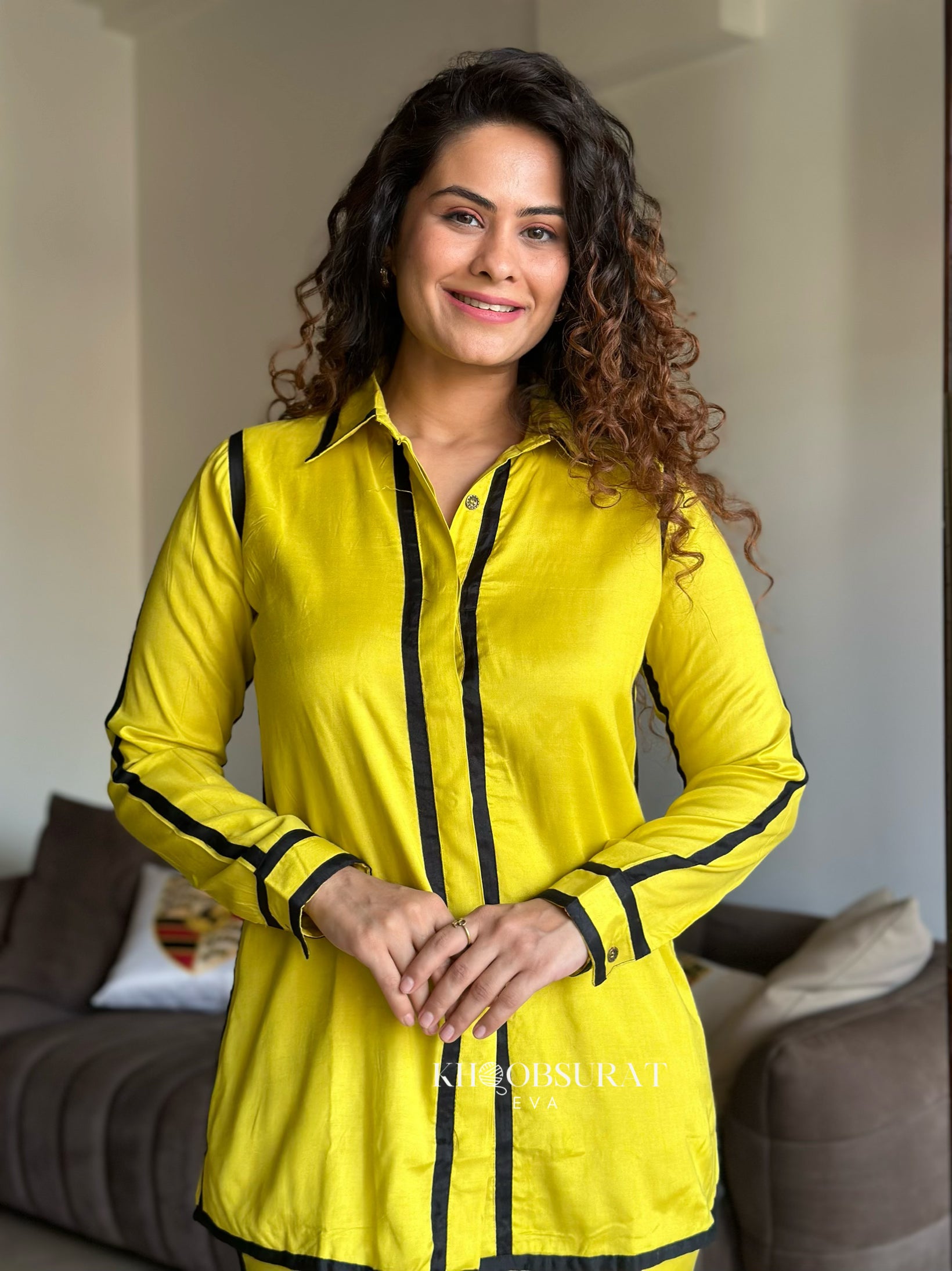 Stylish Mango Melody Yellow Co-Ord Set for Women | Trendy Matching Outfit | Perfect for Summer, Beach & Casual Wear