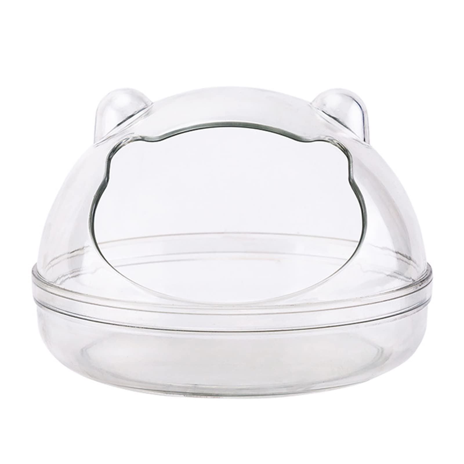 Clear Plastic Hamster Bathing Container - Easy to Clean Dry Bath Sauna Sand Box for Hamsters, Gerbils, Mice & Small Pets | Perfect for Cage Accessories & Small Animal Grooming