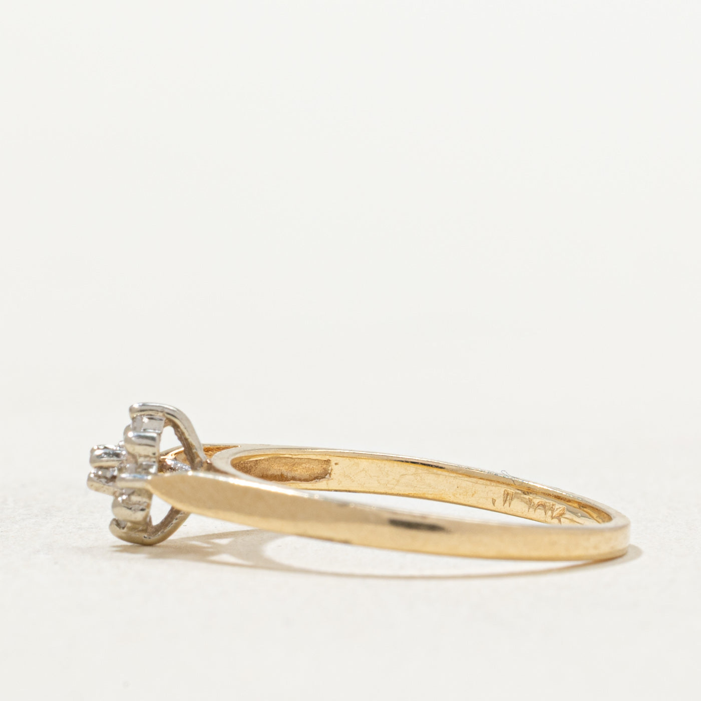 0.025ctw Cluster Diamond Ring for Women - Size 3.5 - Elegant Wedding, Engagement & Anniversary Gift - Perfect for Bridal Jewelry & Special Occasions