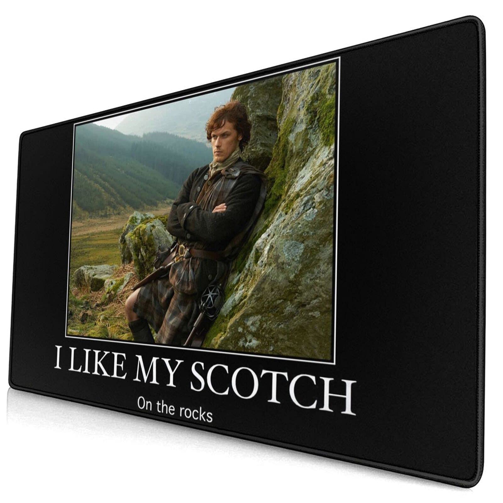 Outlanders Scotch ON The Rocks XXL Gaming Mouse Pad - Extended Large Non-Slip Rubber Base Mouse Mat for Computer, Keyboard & Desk - Perfect for Home Office, Gaming & Work - Ideal for PC Gamers, Streamers & Professionals