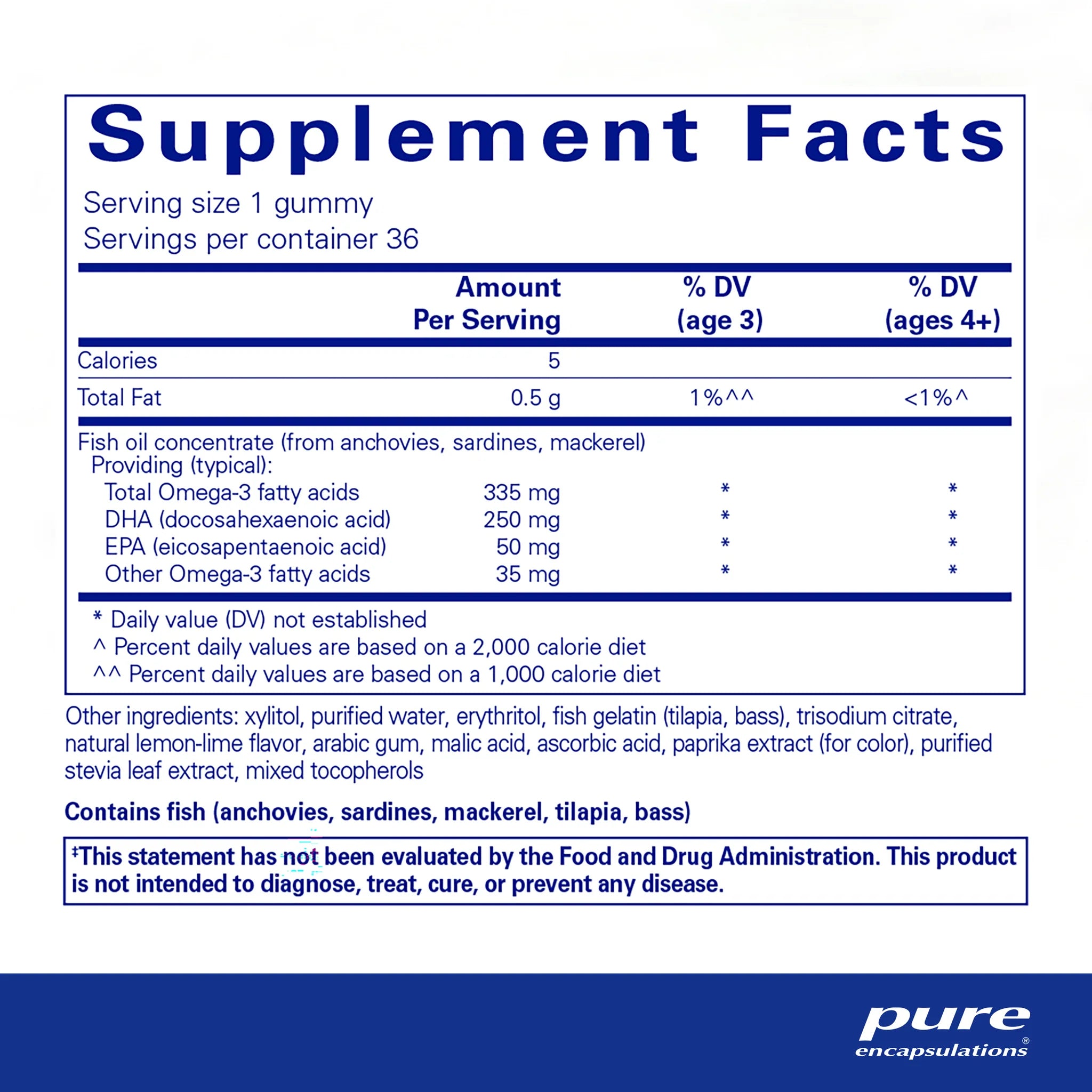 PureNutrients EPA DHA Omega-3 Gummy Vitamins for Adults & Kids - Supports Brain, Heart & Eye Health - Delicious Fish Oil Supplement for Daily Wellness