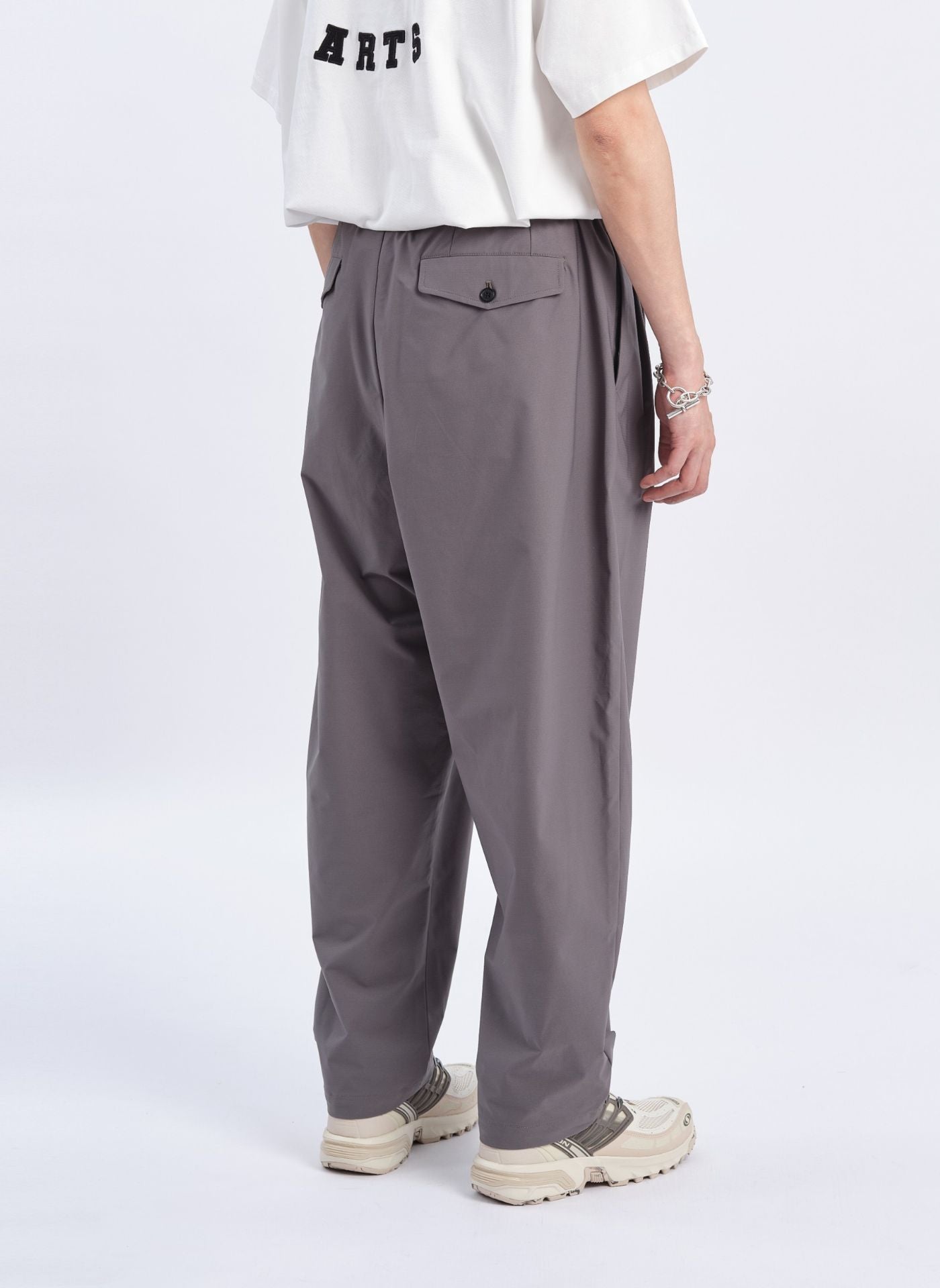Premium Cotton Touch Solotex Wide Tapered Pants for Women - Size 12 | Comfortable Stretch Work Pants for Office & Business Casual Wear