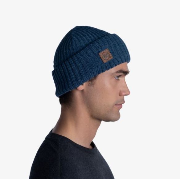 BUFF Knit Hat for Men & Women - Rutger Steel Blue Winter Beanie for Skiing, Hiking & Outdoor Activities