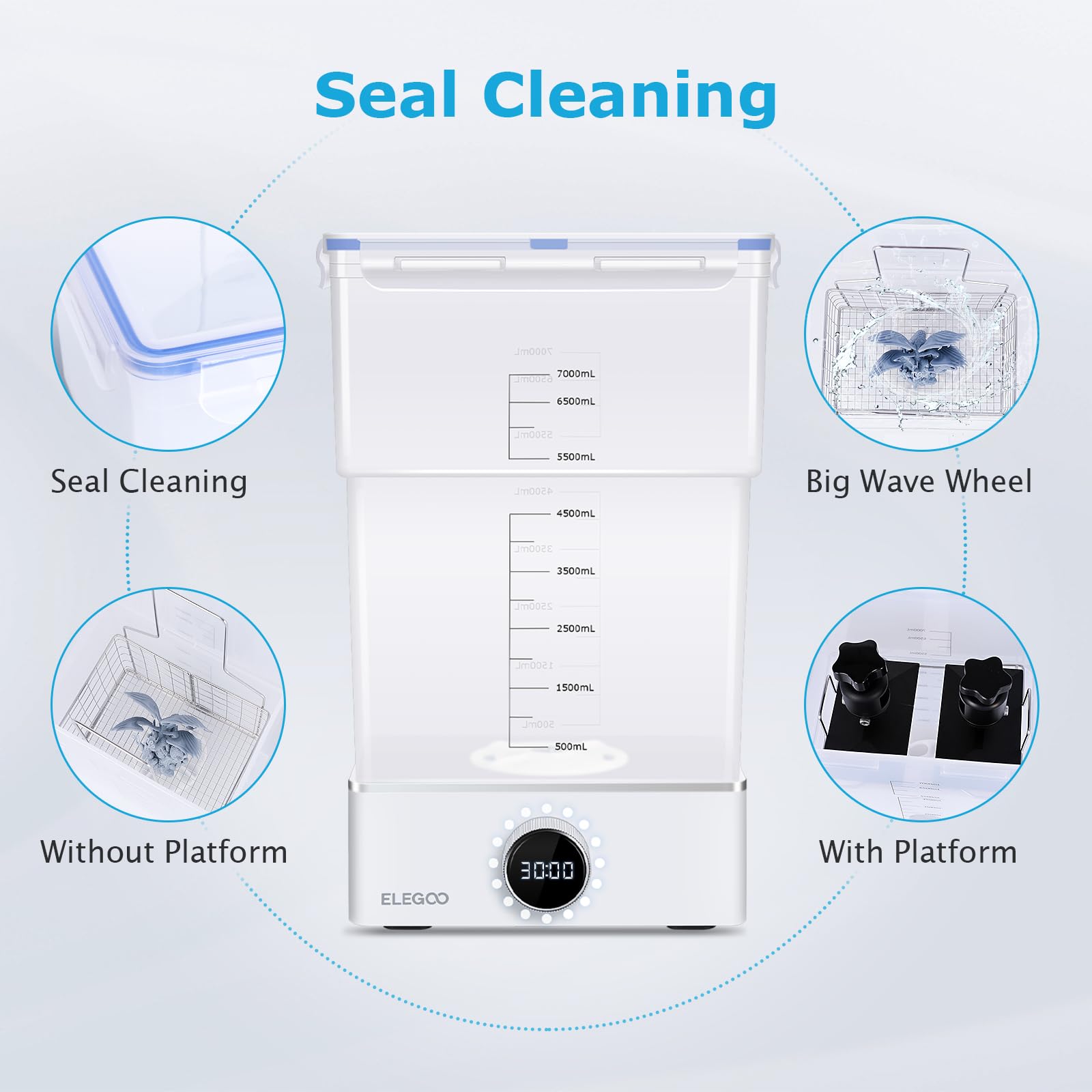 ELEGOO Mercury X Bundle - Large UV Curing and Resin Washing Machine for LCD/DLP/SLA 3D Printer Models | Post-Processing Station for 3D Printed Creations | Perfect for Hobbyists and Professionals